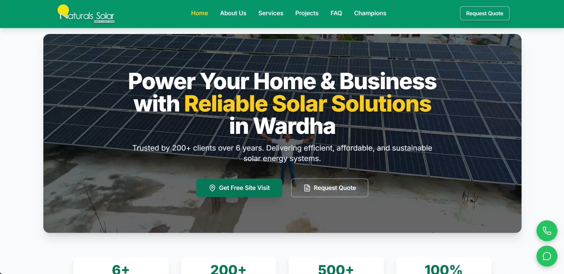 Naturals Solar Website